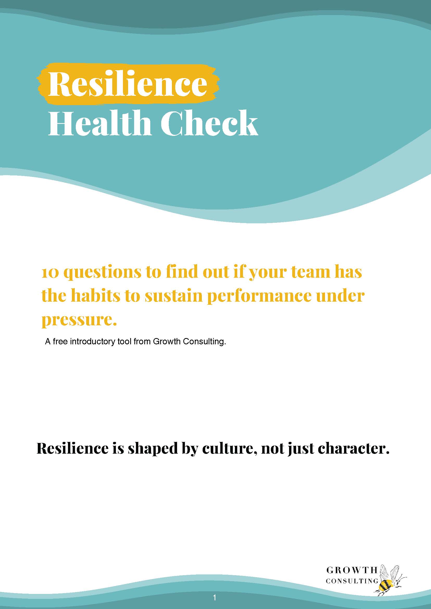 Resilience Health Check - Free Resource Download